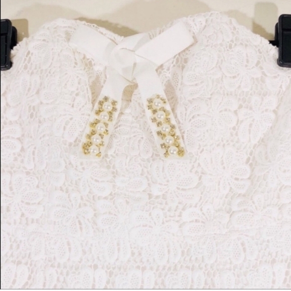 Lilly Pulitzer Larter Dress Truly bumble Bee Lace Strapless Dress white Size 0 - Picture 3 of 8